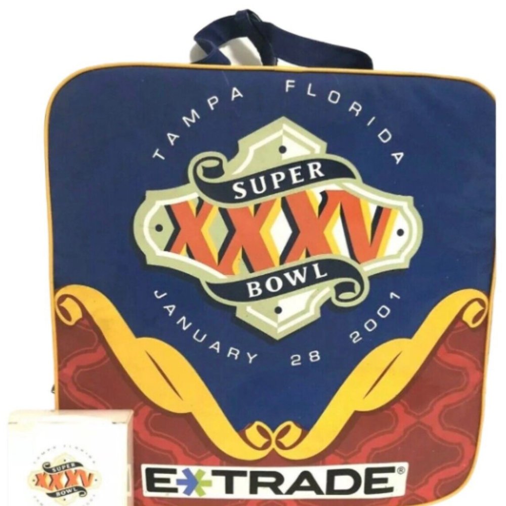 Vintage 2001 Super Bowl XXXV Baltimore Ravens vs NY Giants Souvenir Guest Pack